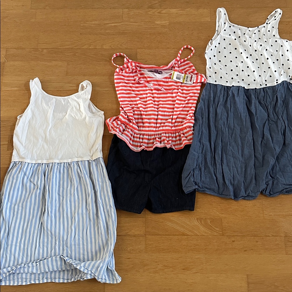 Striped and Polka Dot Dresses Set
